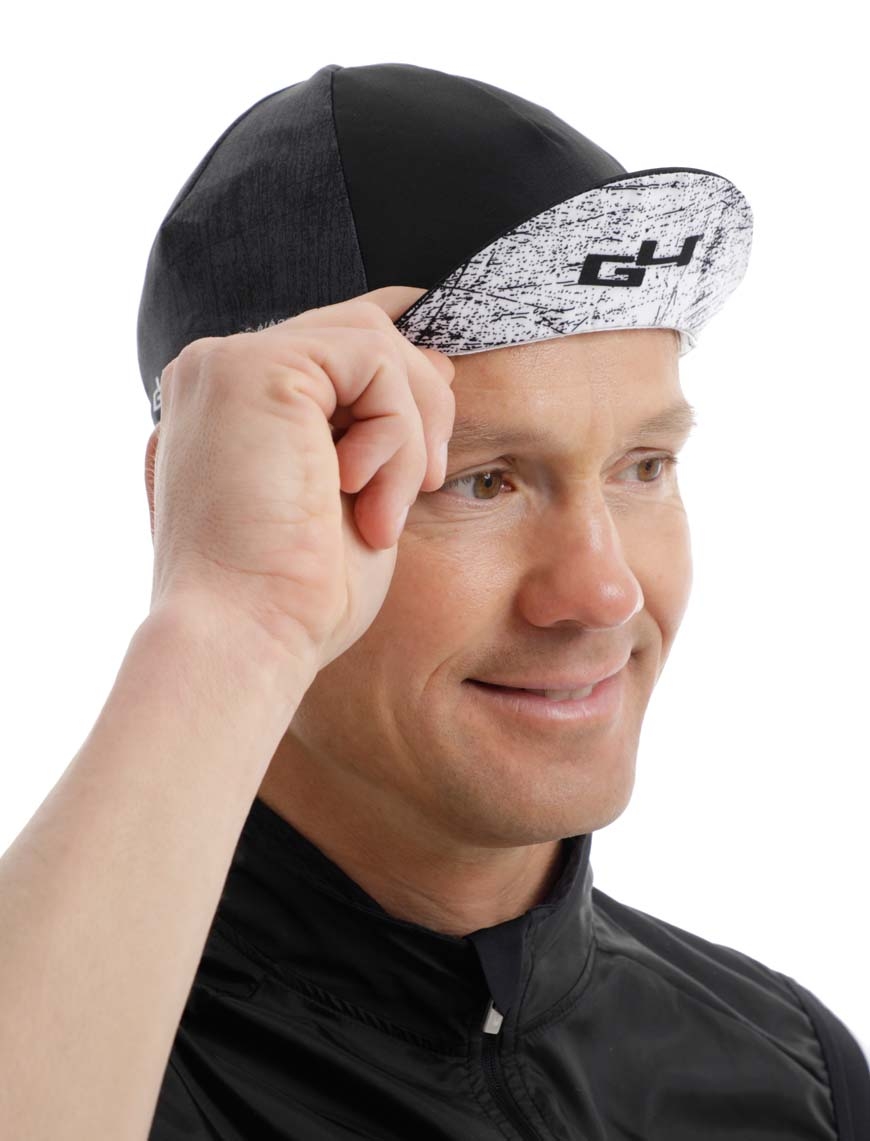 black cycling cap