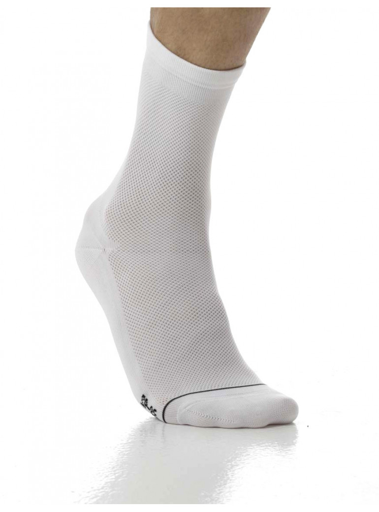 Couvre-chaussures de cyclisme avec tissu chaussettes blancs
