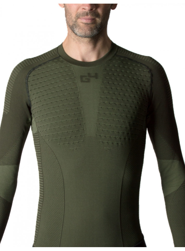 SOUS MAILLOT VELO HIVER HOMME VERT