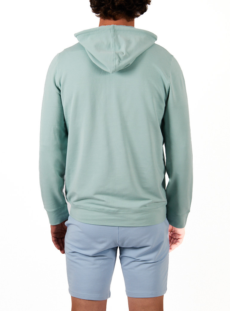 PULL ZIPPÉ CAPUCHE JADE