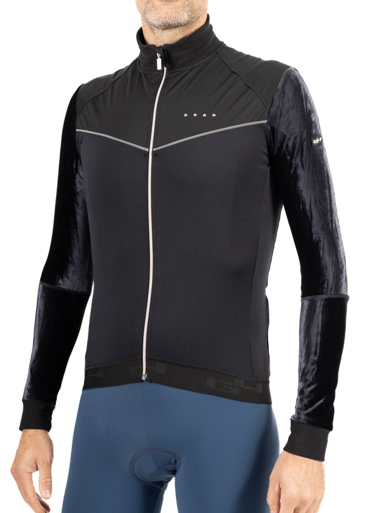 men's long-sleeved windproof cycling jersey