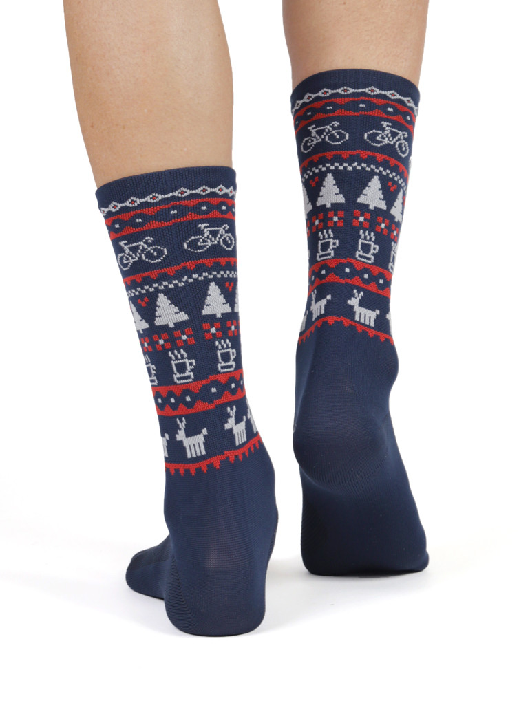 chaussettes de Noël de cyclisme