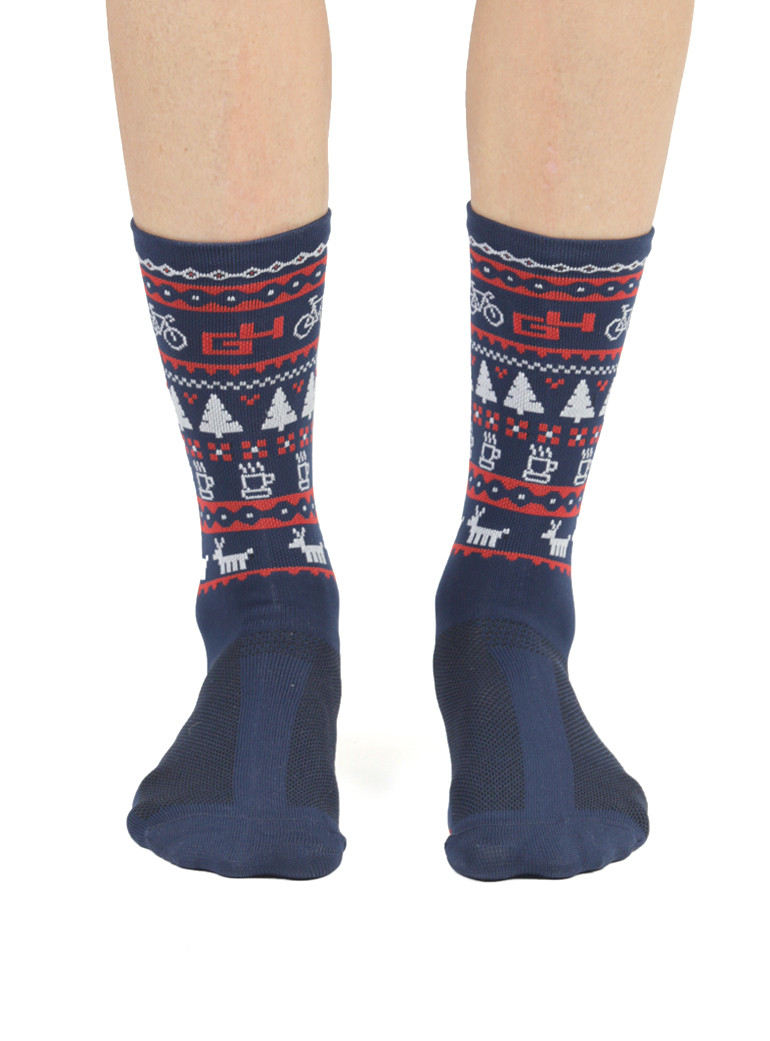 chaussettes de Noël de cyclisme