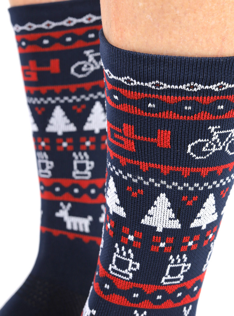 chaussettes de Noël de cyclisme