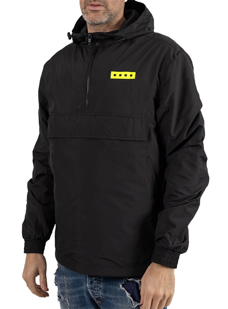 waterproof black windbreaker for men