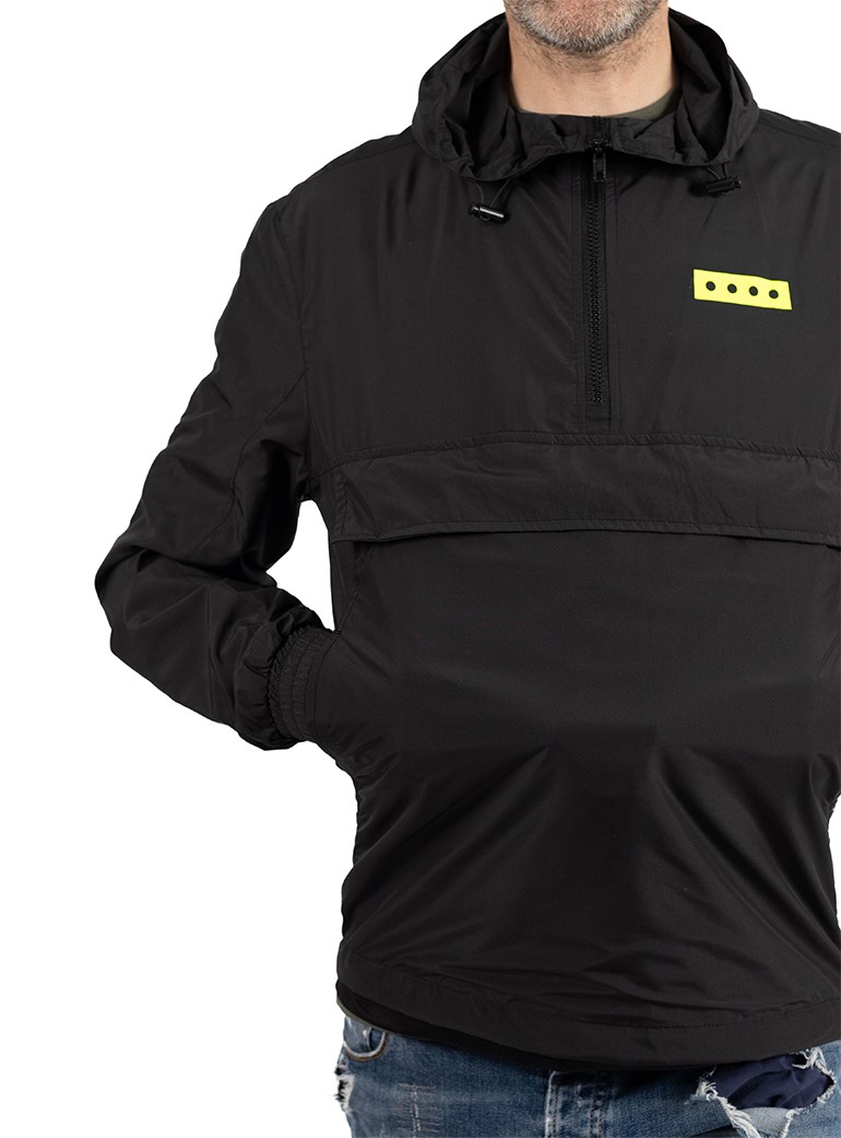 waterproof black windbreaker for men