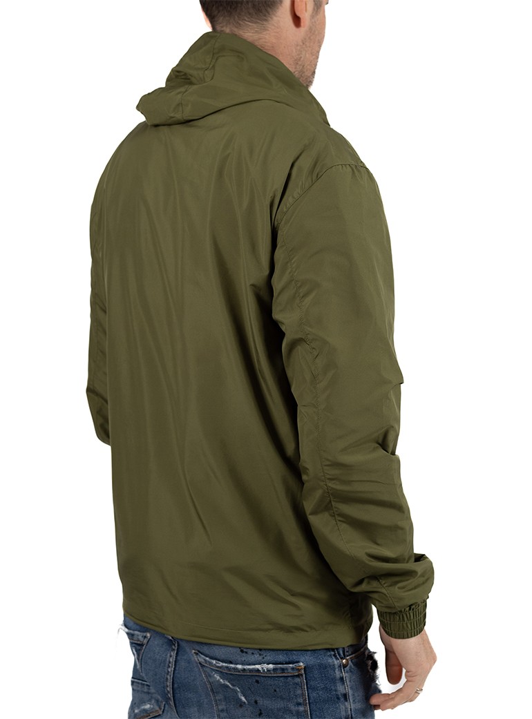 waterproof khaki windbreaker for men