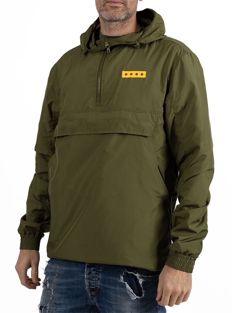 waterproof khaki windbreaker for men