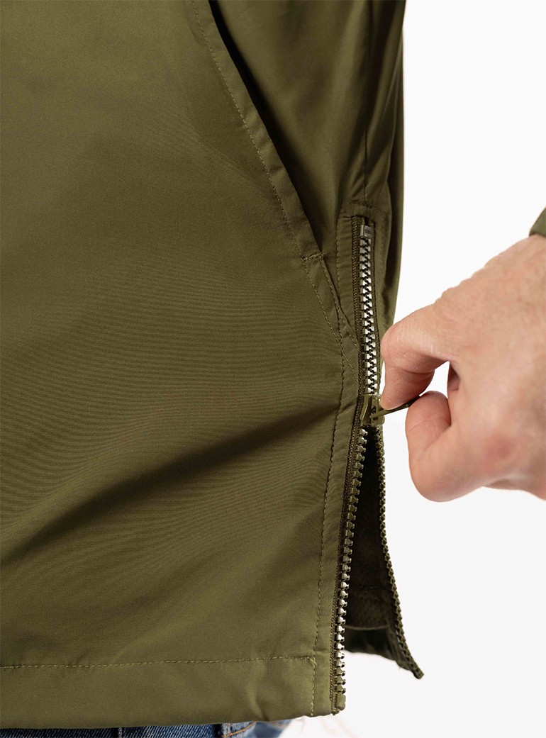 waterproof khaki windbreaker for men