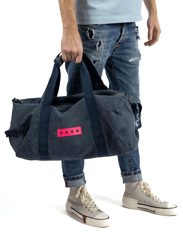 sac de voyage bleu jeans