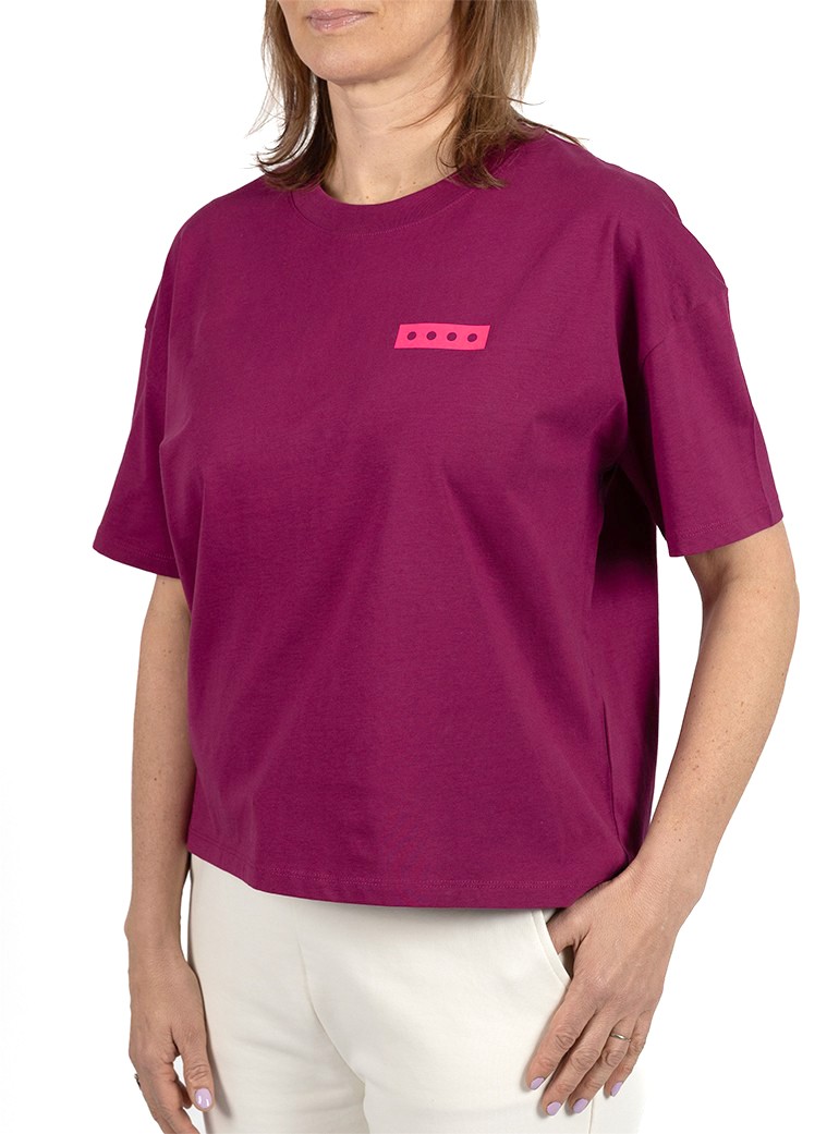 t-shirt oversize femme bordeaux