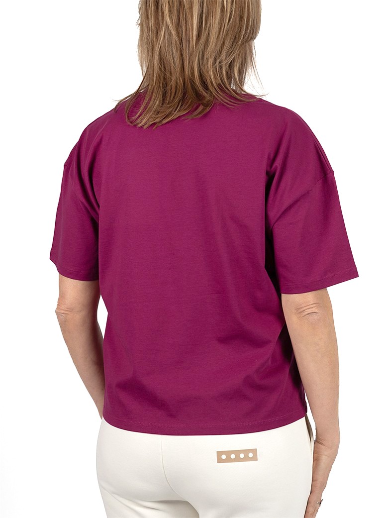 t-shirt oversize femme bordeaux