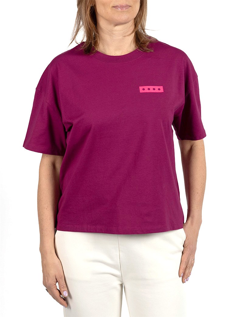 t-shirt oversize femme bordeaux