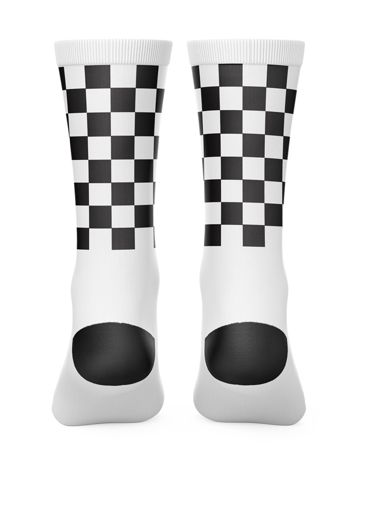 chaussettes velo damier